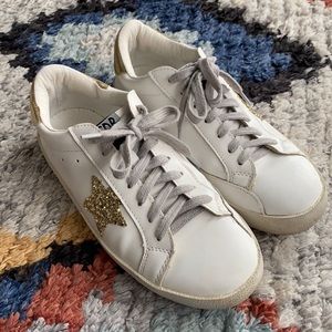 Golden Goose Dupes-White with Gold Stars